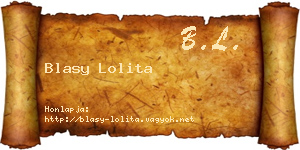 Blasy Lolita névjegykártya